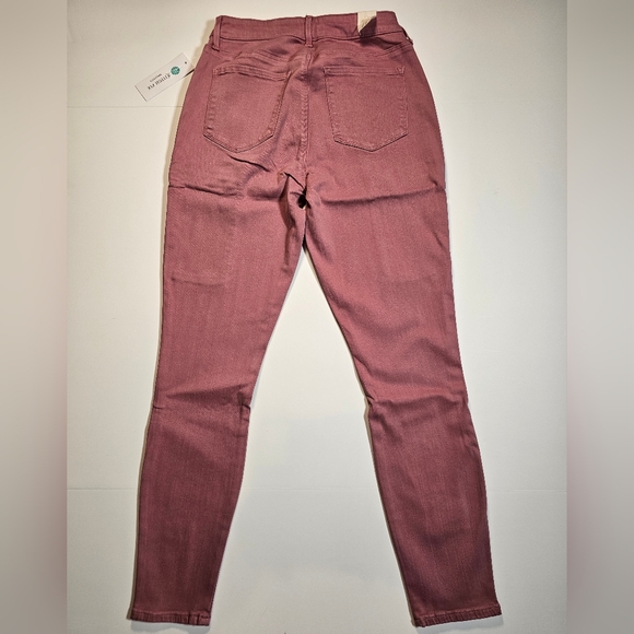 Cosmic Blue Love Cargo Pants Jeans Women Size 27 Plum Rose Comfort Stretch - Picture 2 of 11